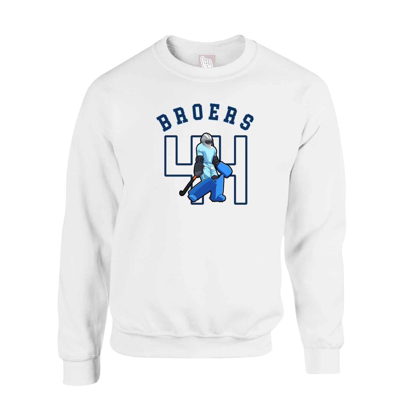 Fleece Crew — Shirsey Arch in White