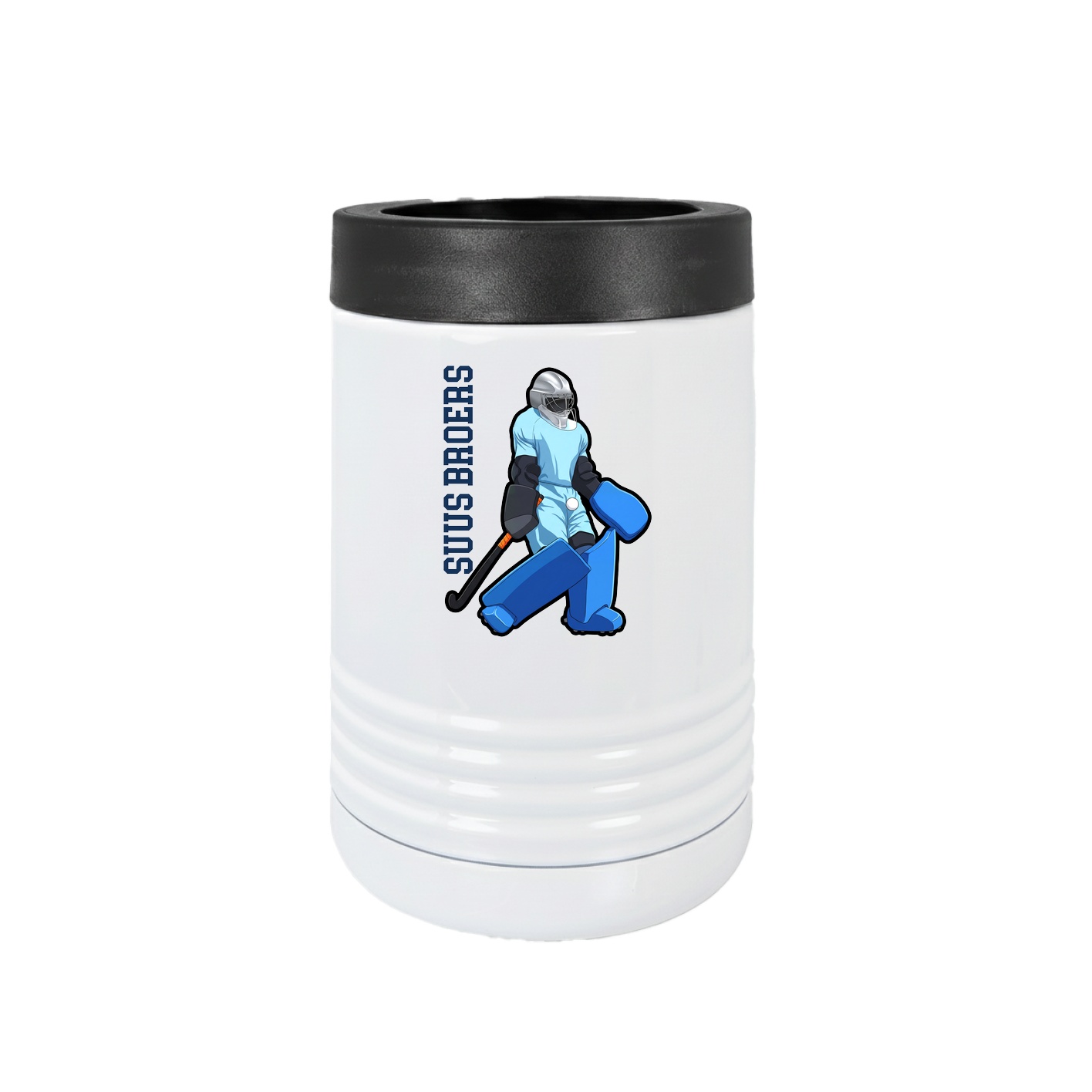 Beverage Holder — Name Vertical in White