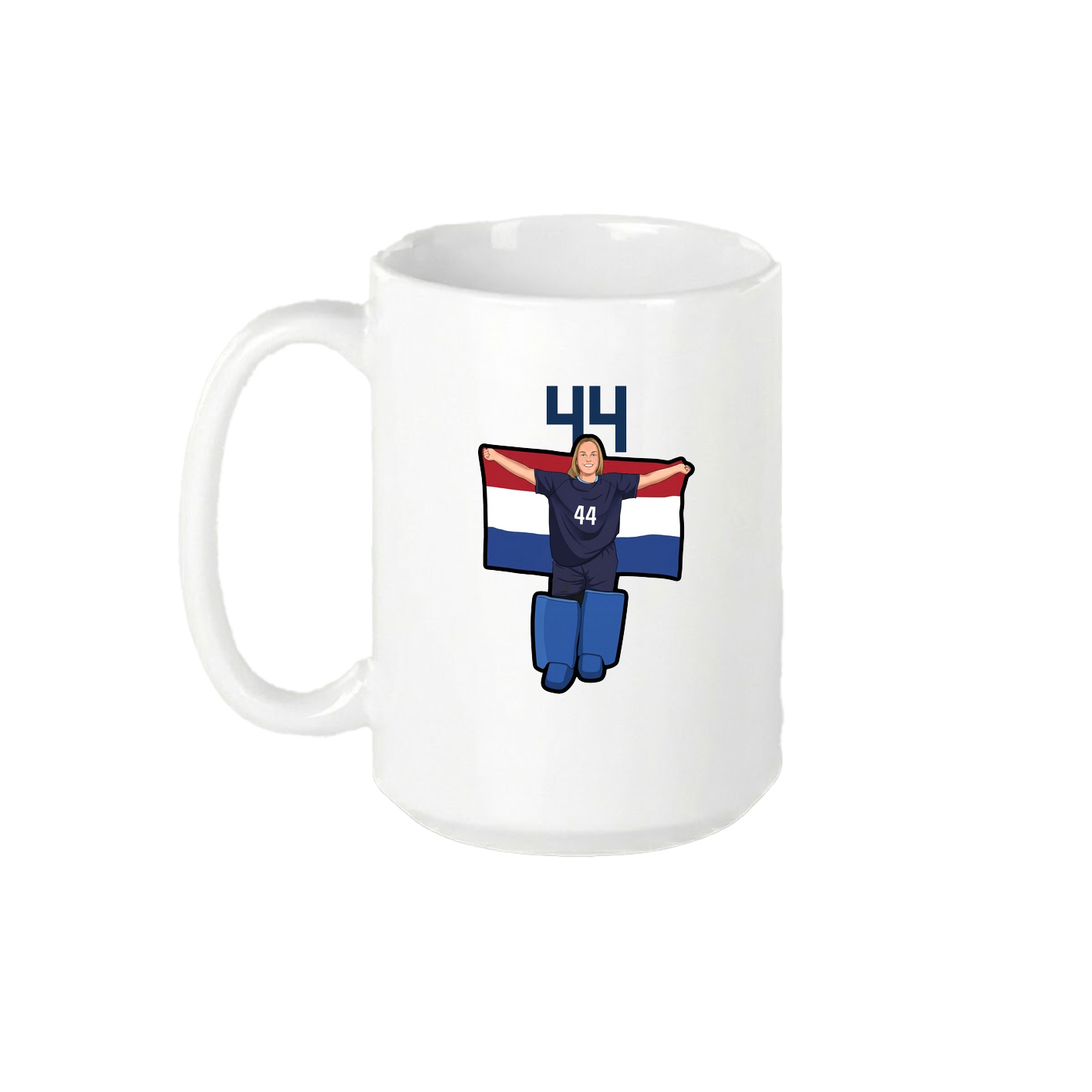 15oz Coffee Mug — Number Top in White