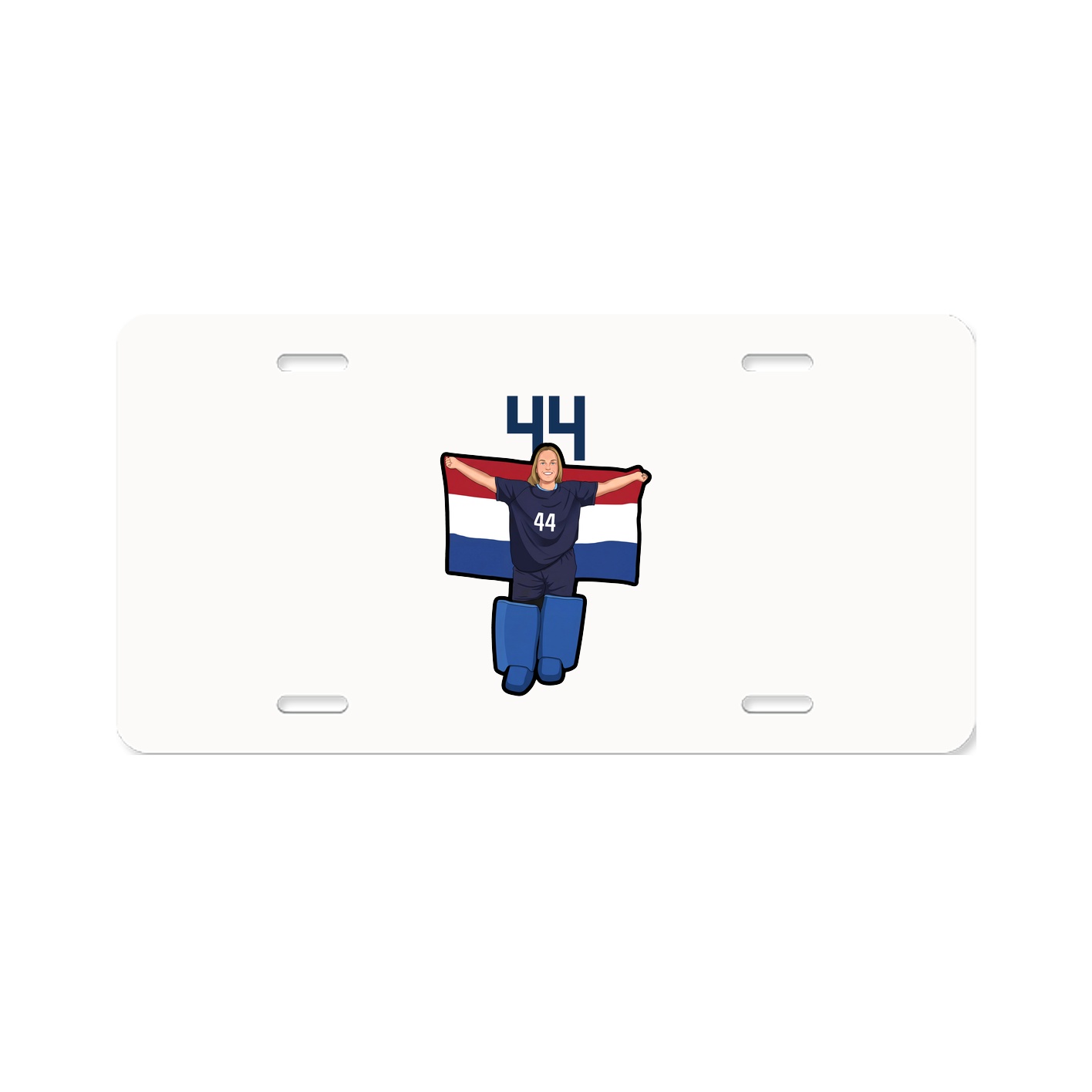 License Plate — Number Top in Classic