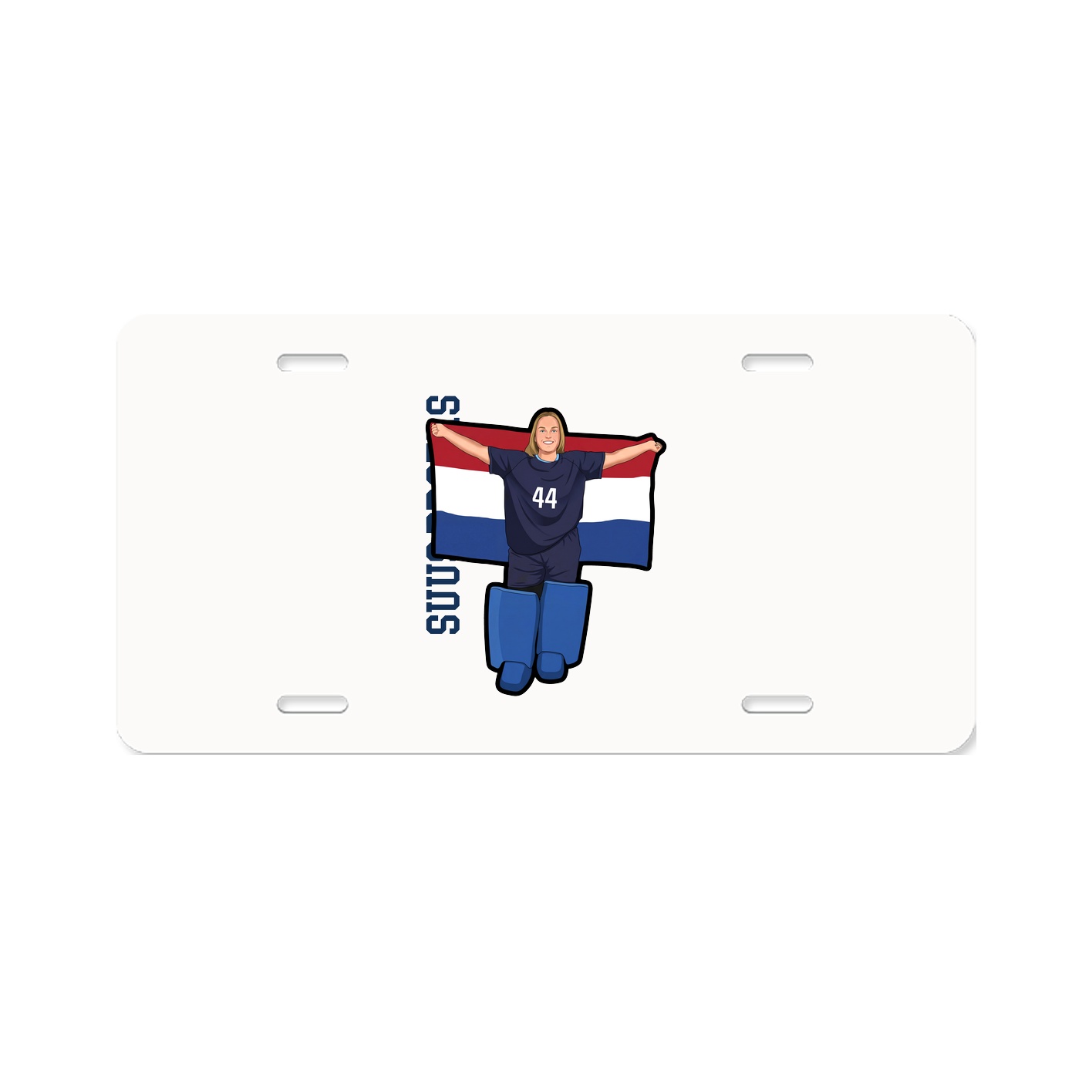 License Plate — Name Vertical in Classic