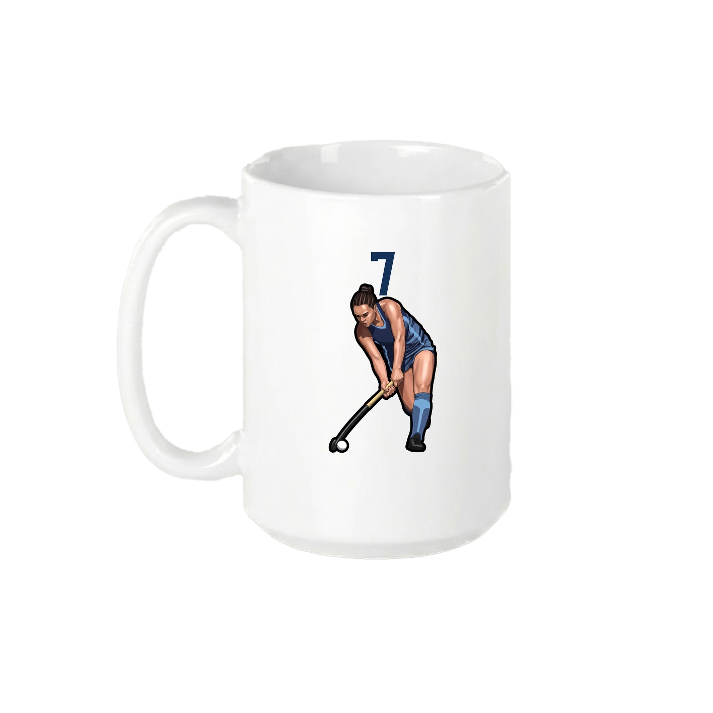 15oz Coffee Mug — Number Top in White