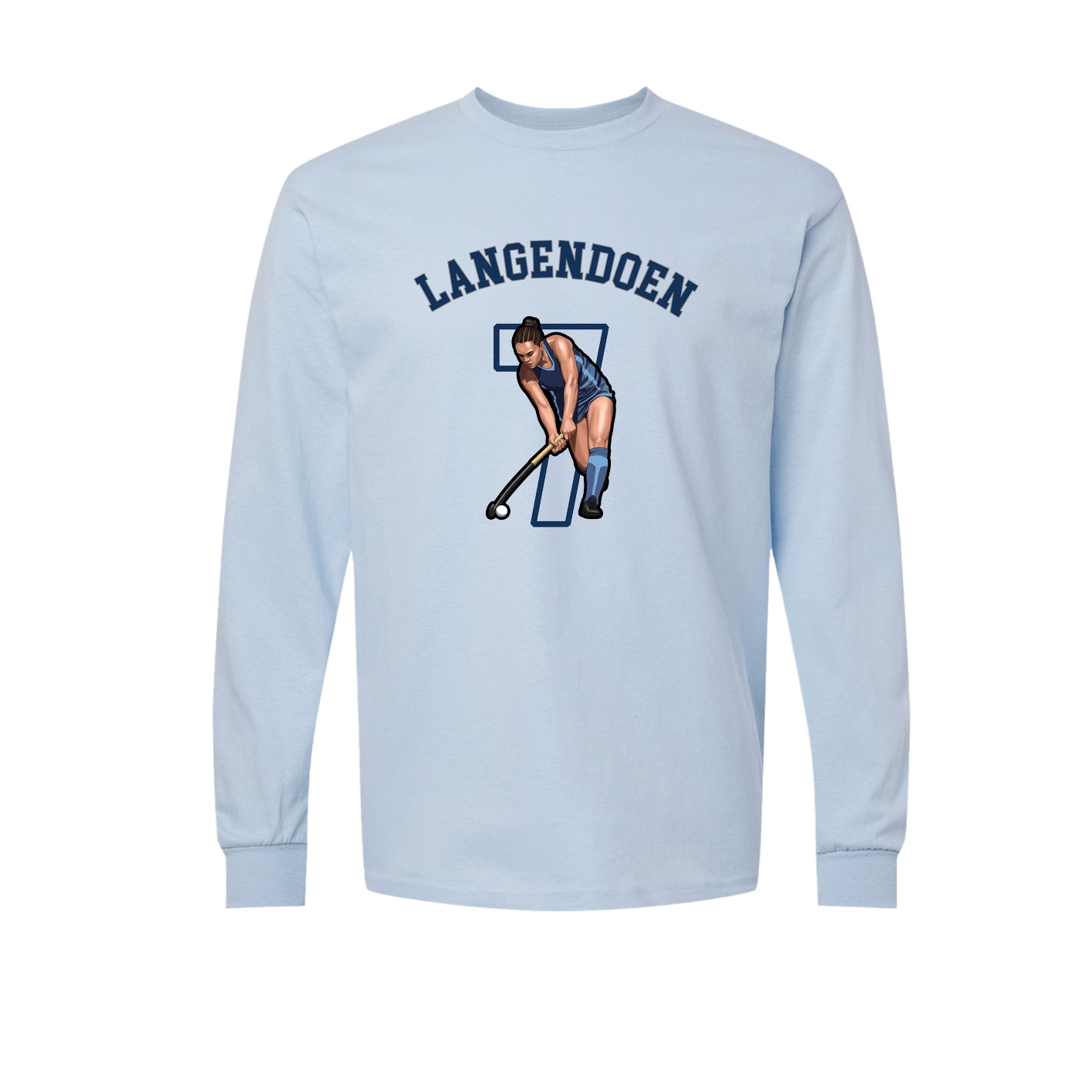 Long Sleeve Tee — Shirsey Arch in Light Blue