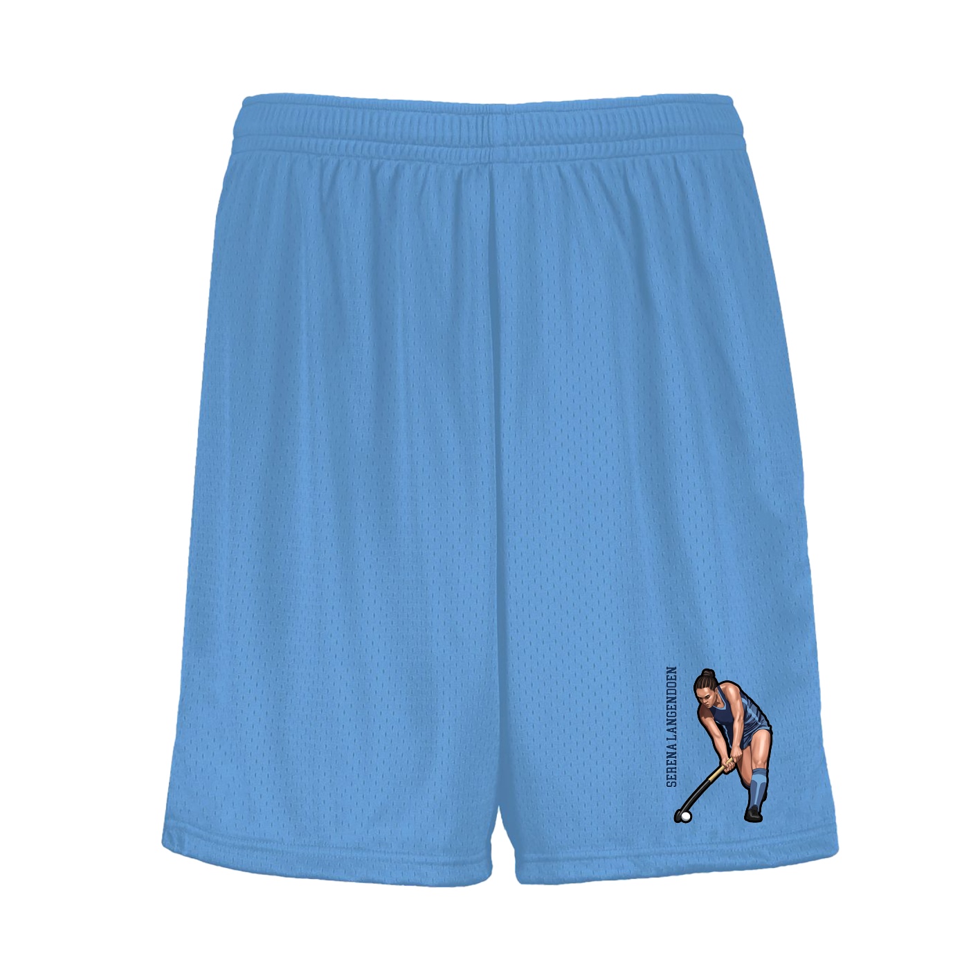 Shorts — Name Vertical in Light Blue