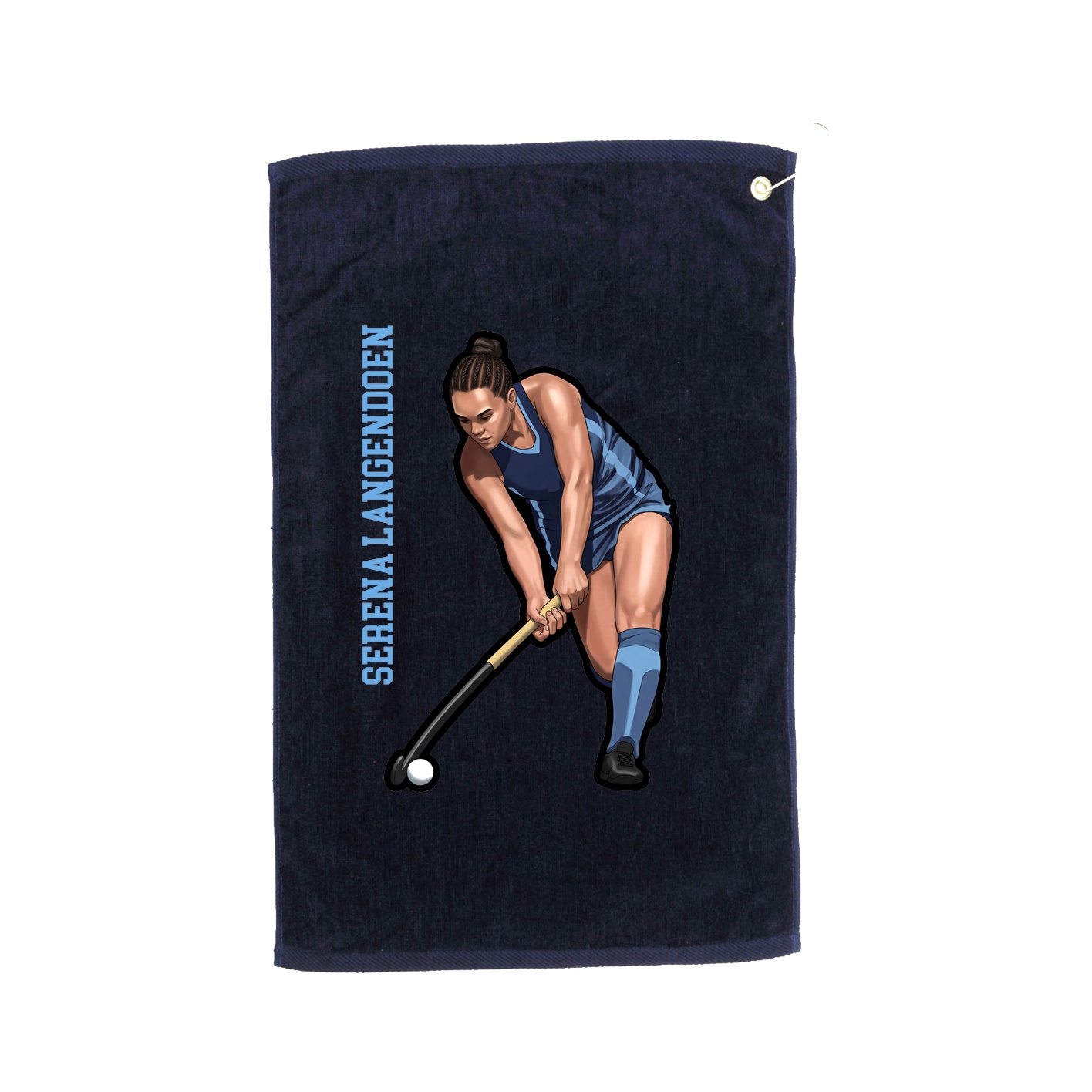 Golf Towel — Name Vertical in Navy