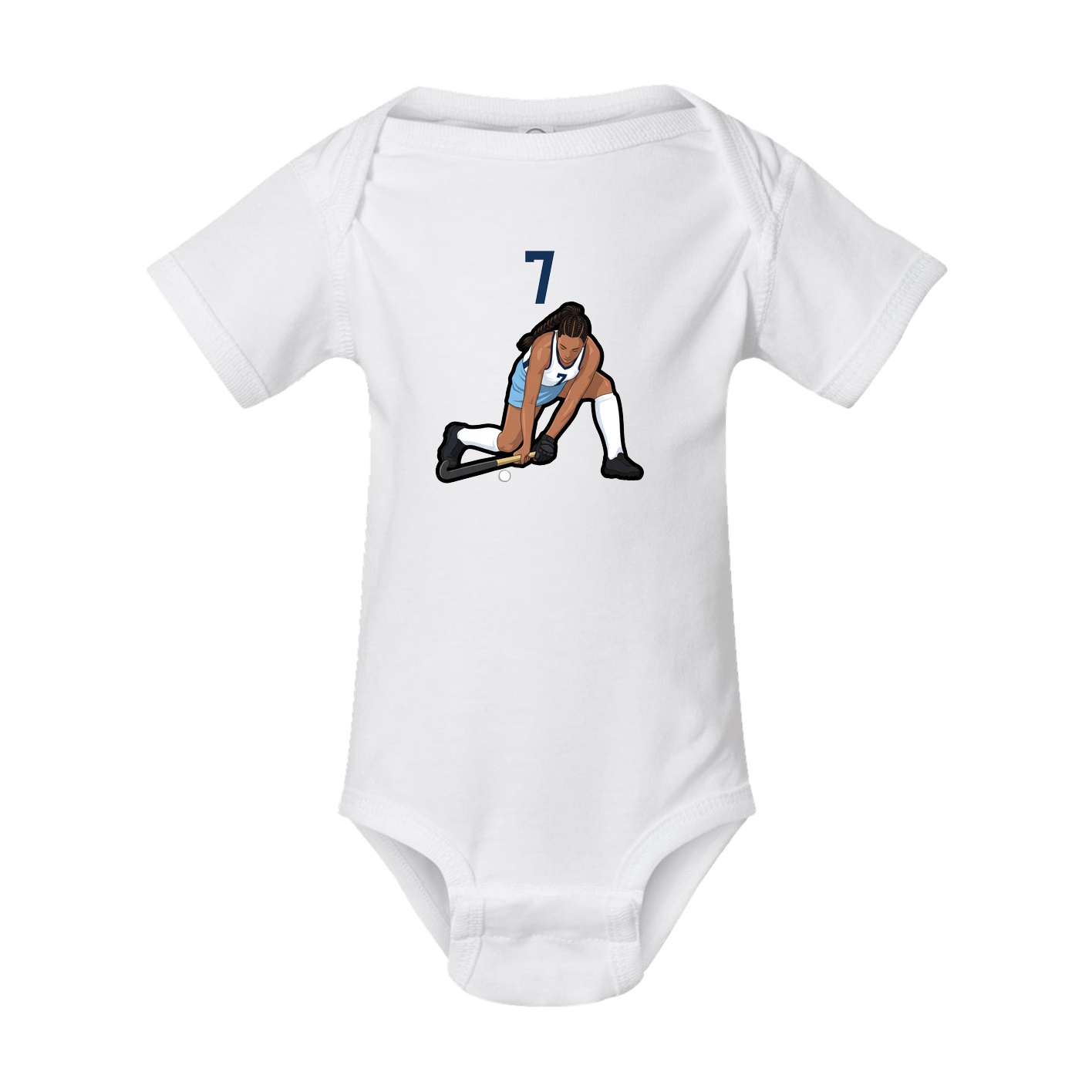 Baby Onesie — Number Top in White