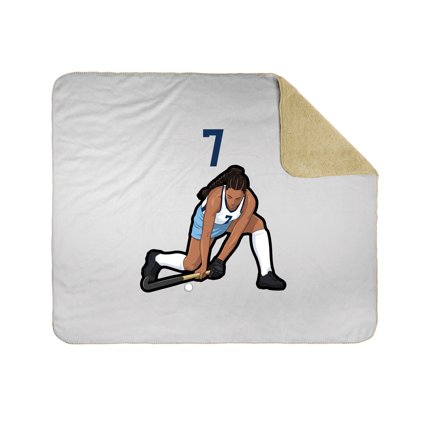 Throw Blanket — Number Top in White