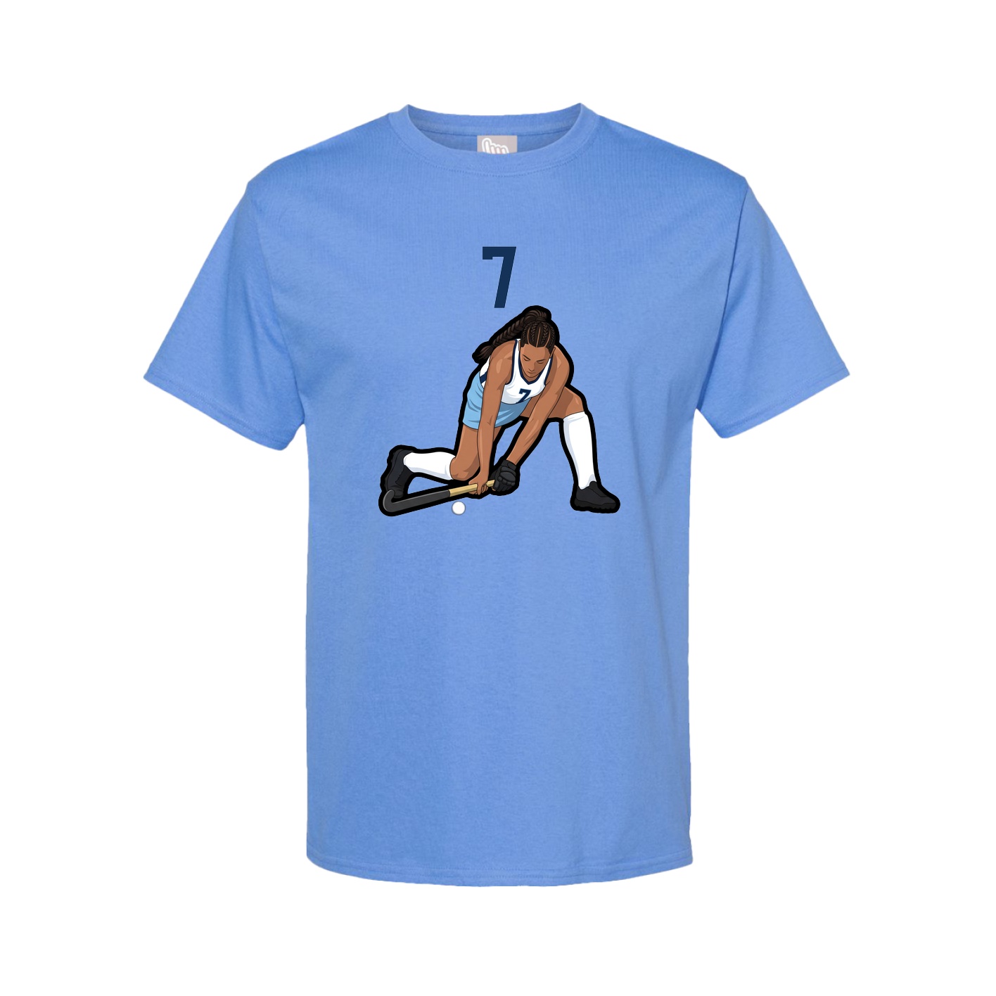 Tee — Number Top in Powder Blue