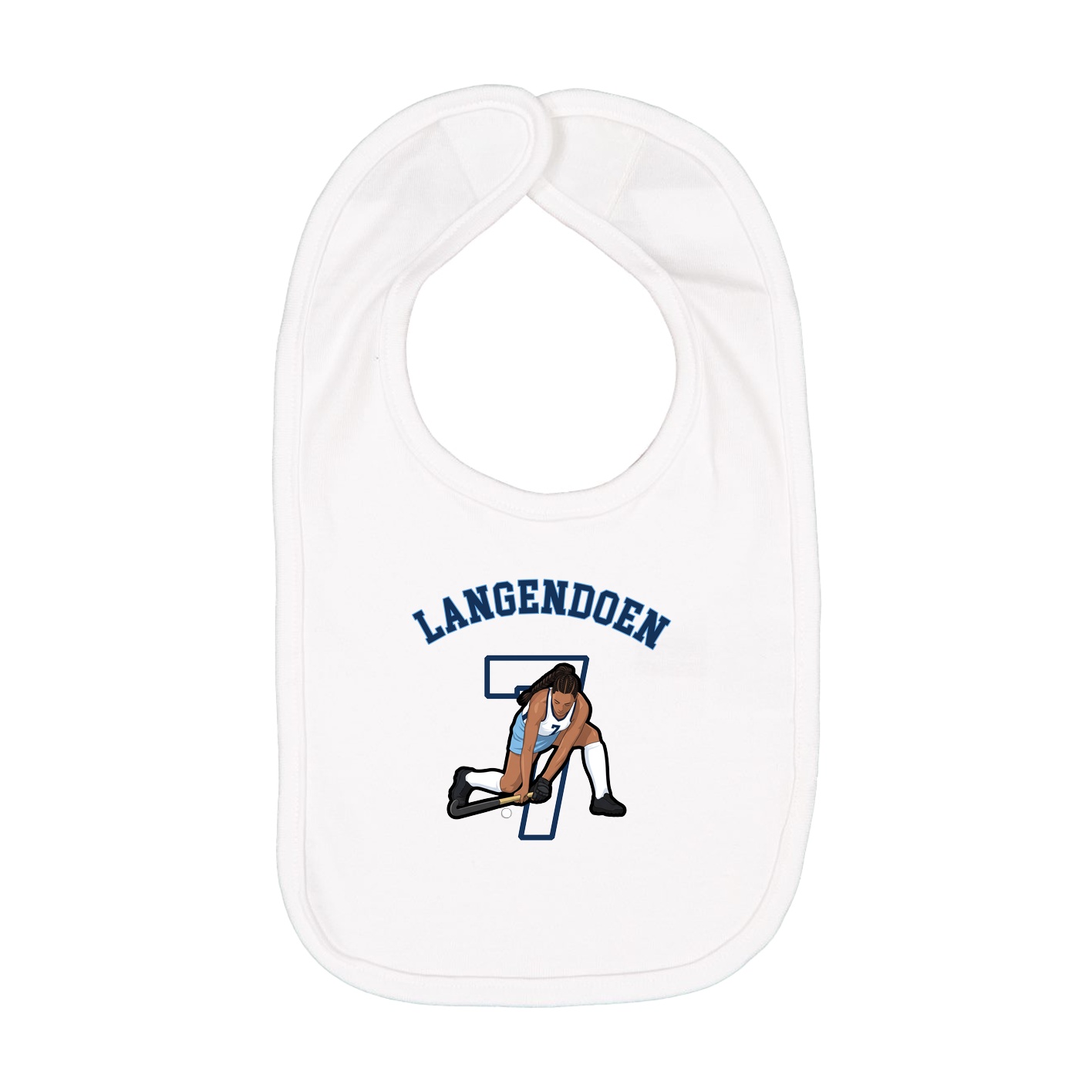 Infant Bib — Shirsey Arch in White