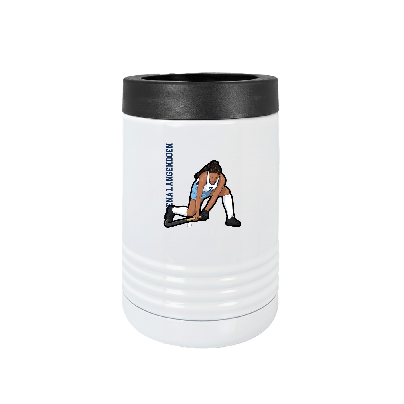 Beverage Holder — Name Vertical in White
