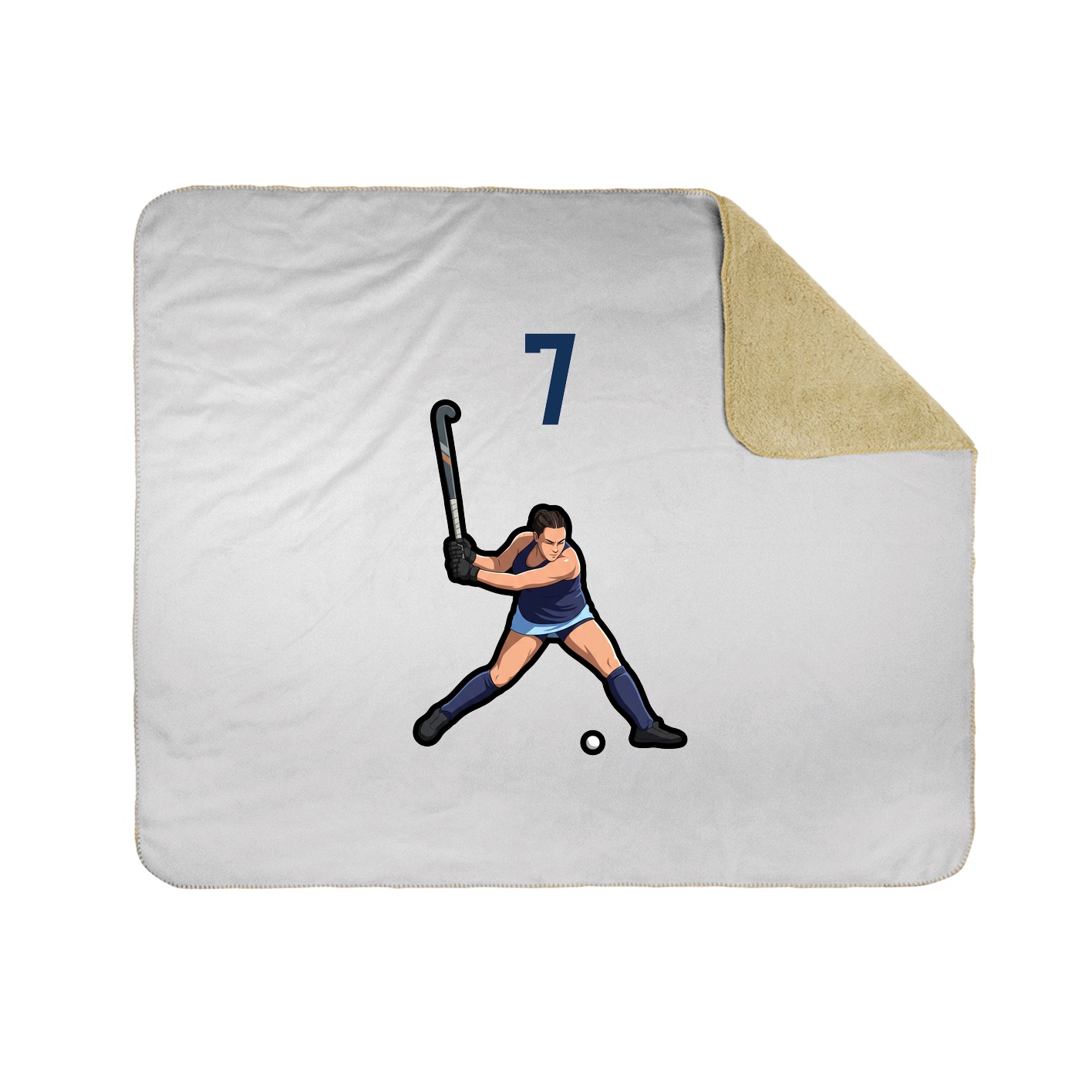 Throw Blanket — Number Top in White