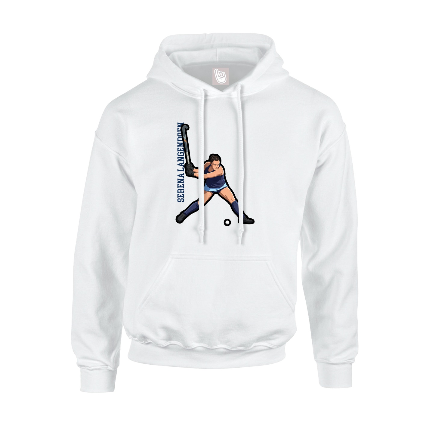 Hoodie — Name Vertical in White