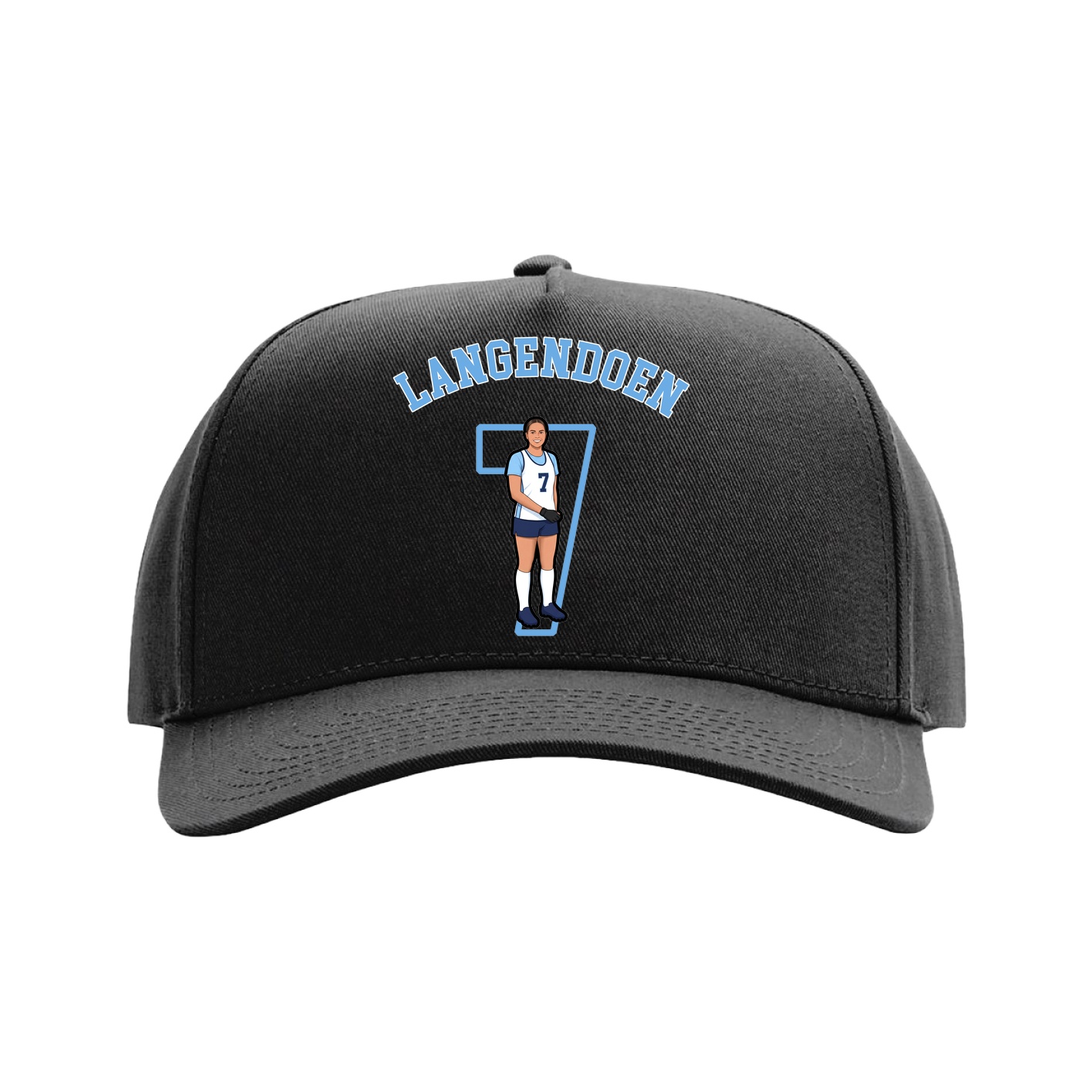 Full Fabric Five-Panel Champ Cap — Shirsey Arch in Black