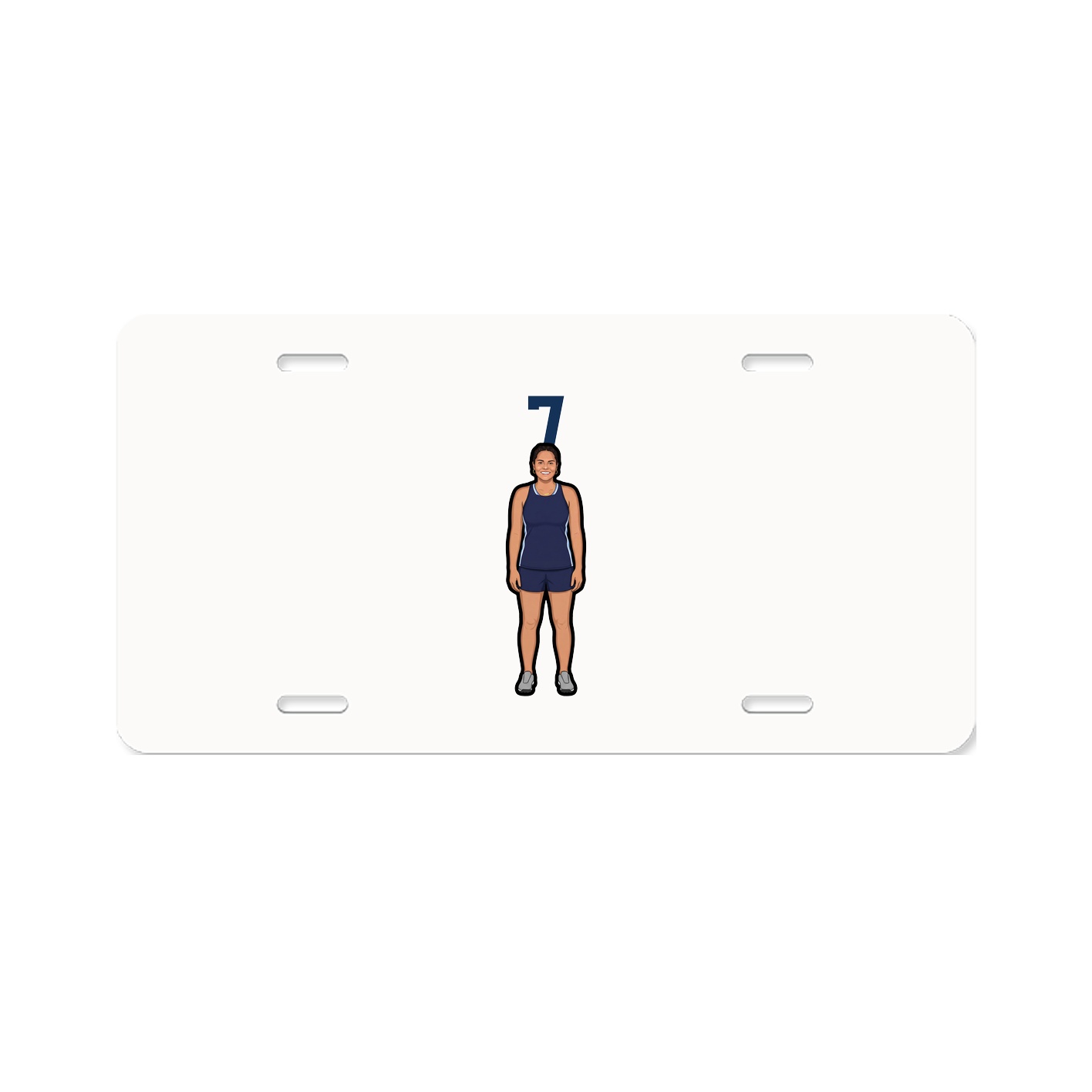 License Plate — Number Top in Classic