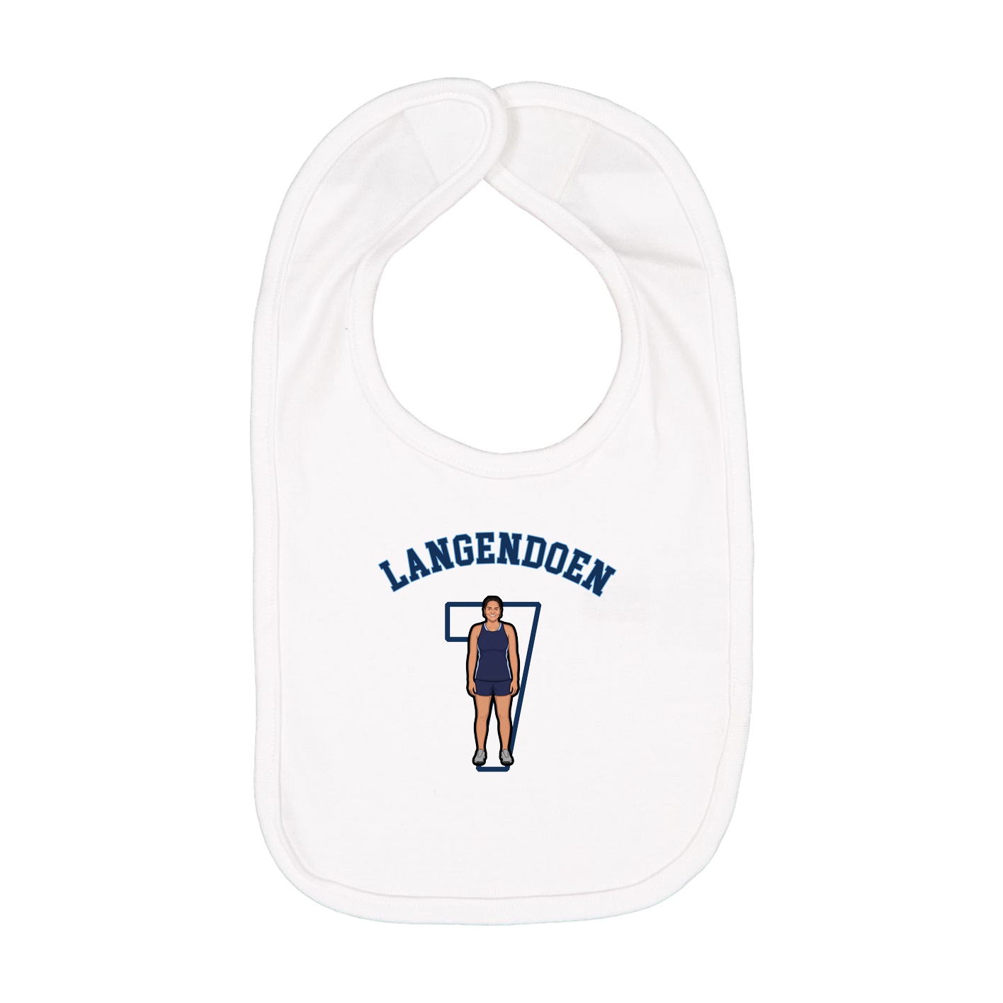 Infant Bib — Shirsey Arch in White
