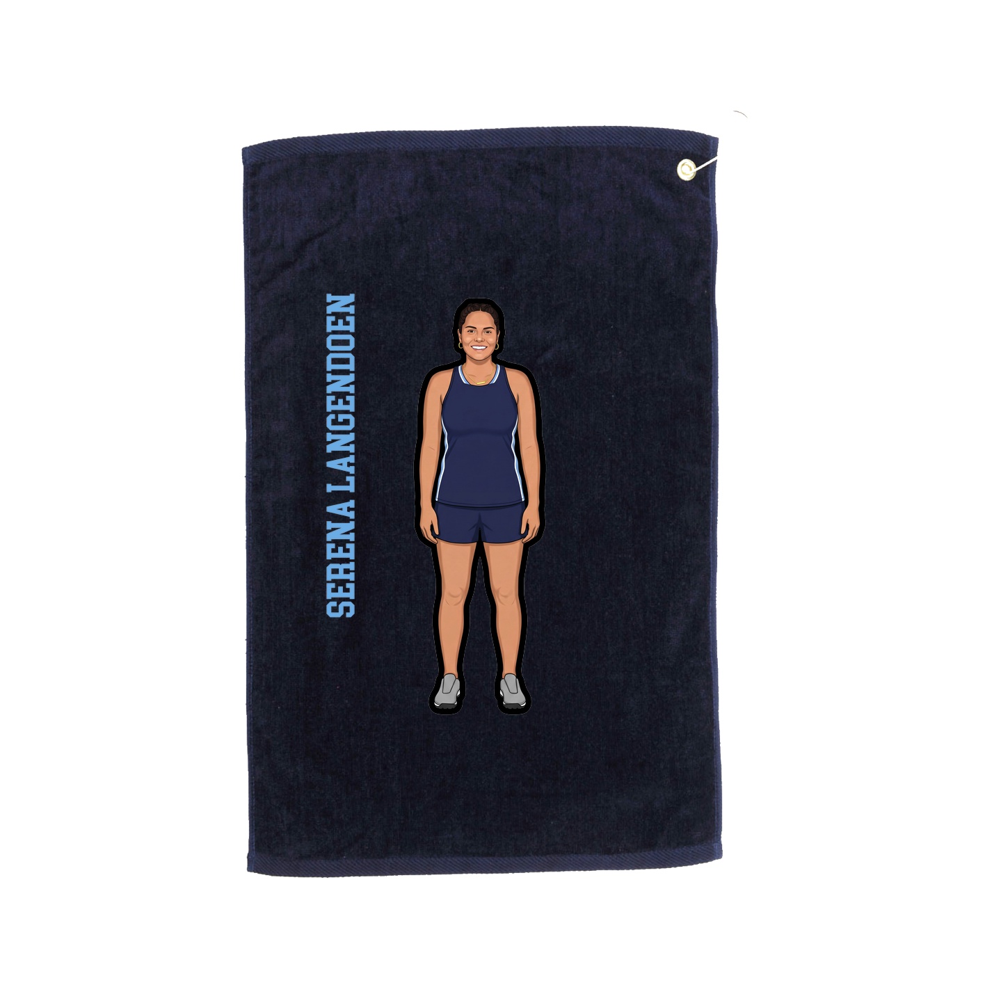 Golf Towel — Name Vertical in Navy