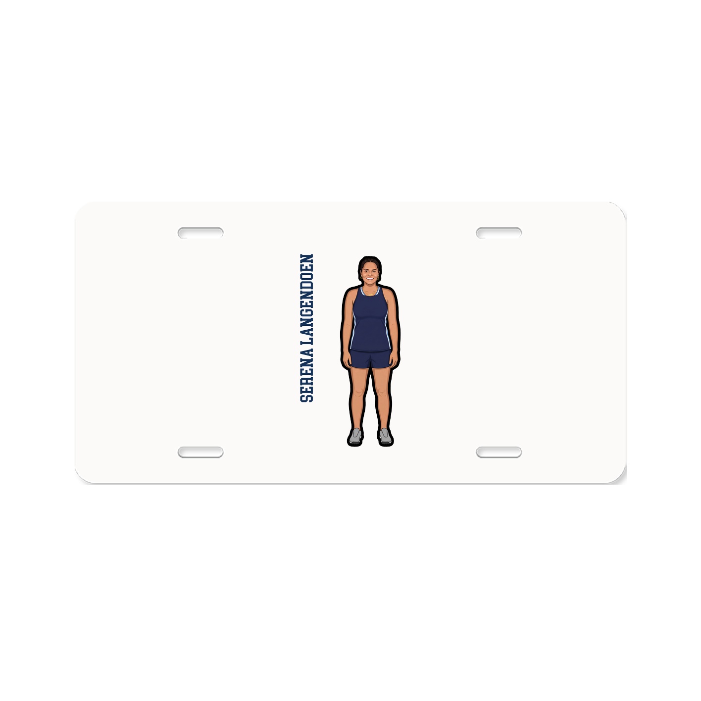 License Plate — Name Vertical in Classic
