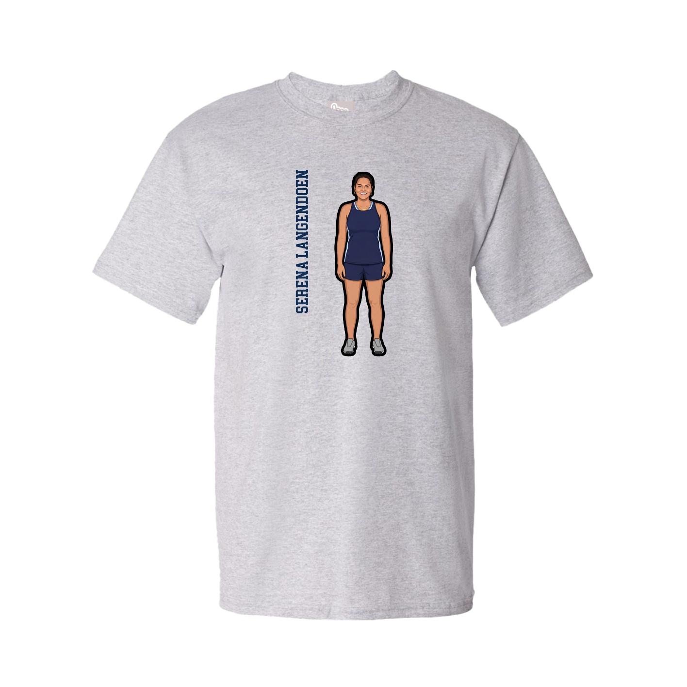 Youth Tee — Name Vertical in Grey