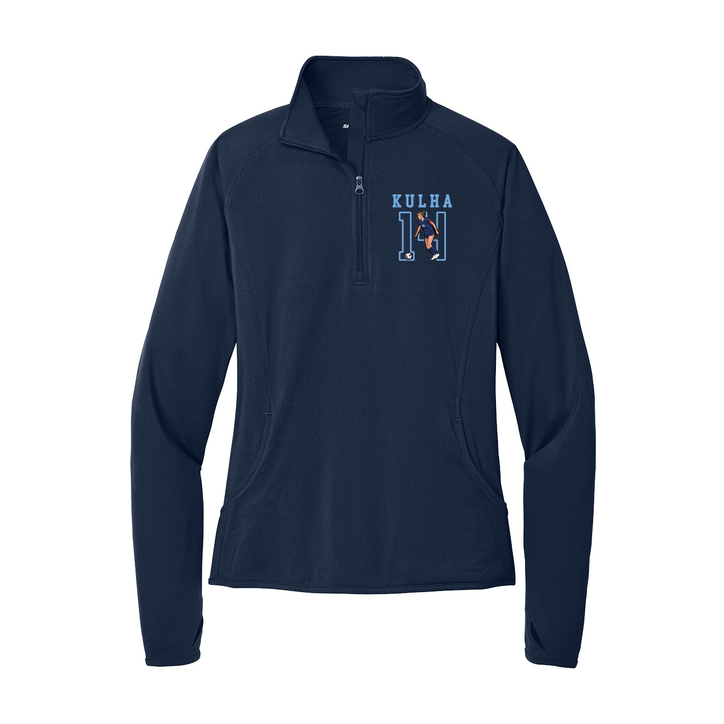 Women's Q-Zip Pullover — Shirsey in Navy