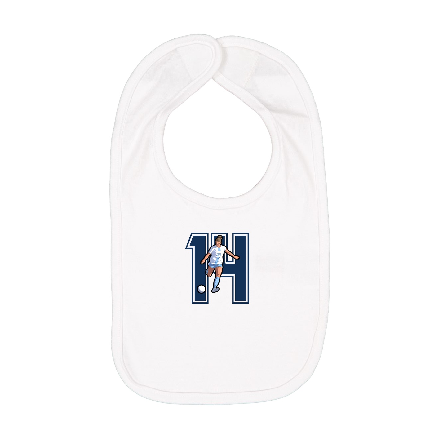 Infant Bib — Number in White