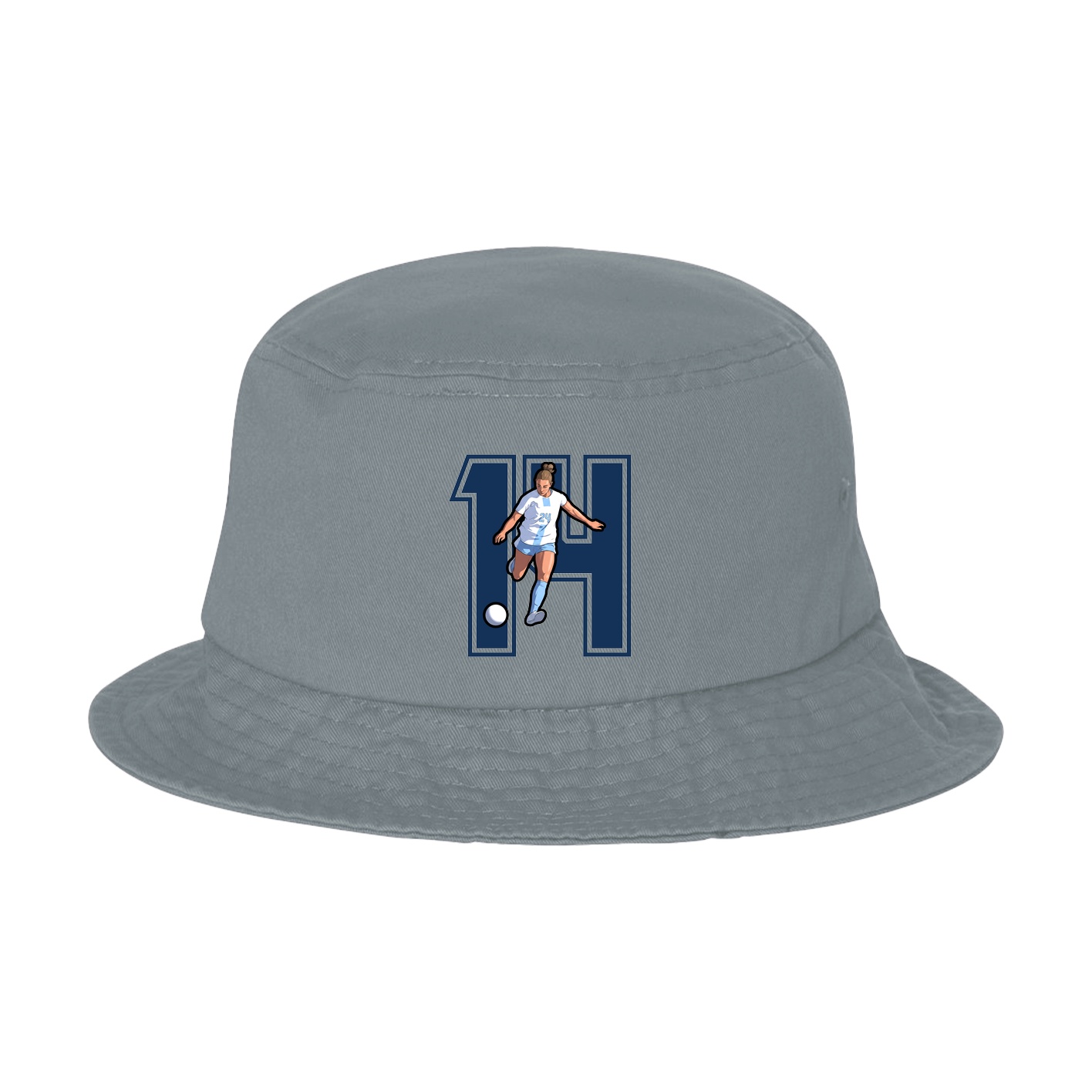Bucket Cap — Number in Grey