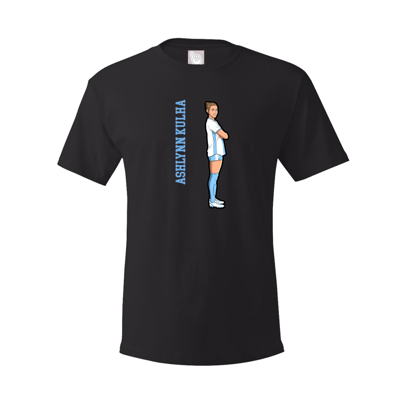 Youth Tee — Name Vertical in Black
