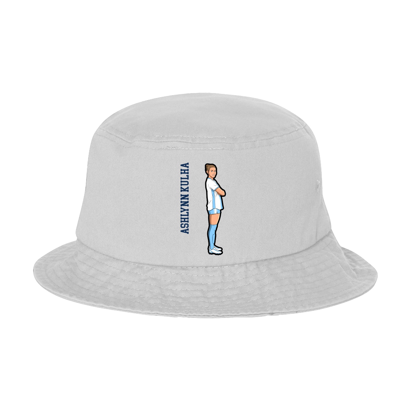 Bucket Cap — Name Vertical in White