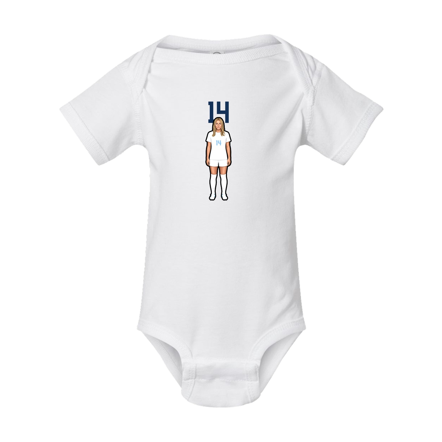 Baby Onesie — Number Top in White