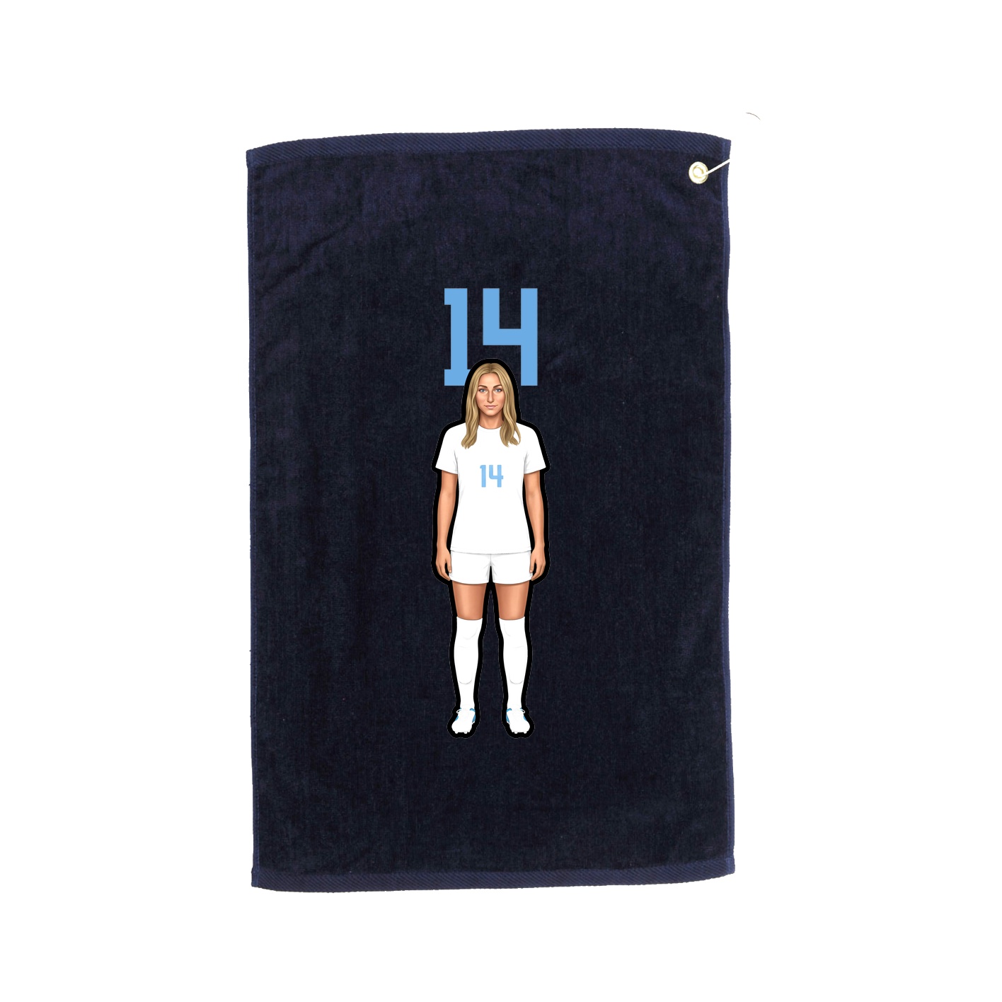 Golf Towel — Number Top in Navy