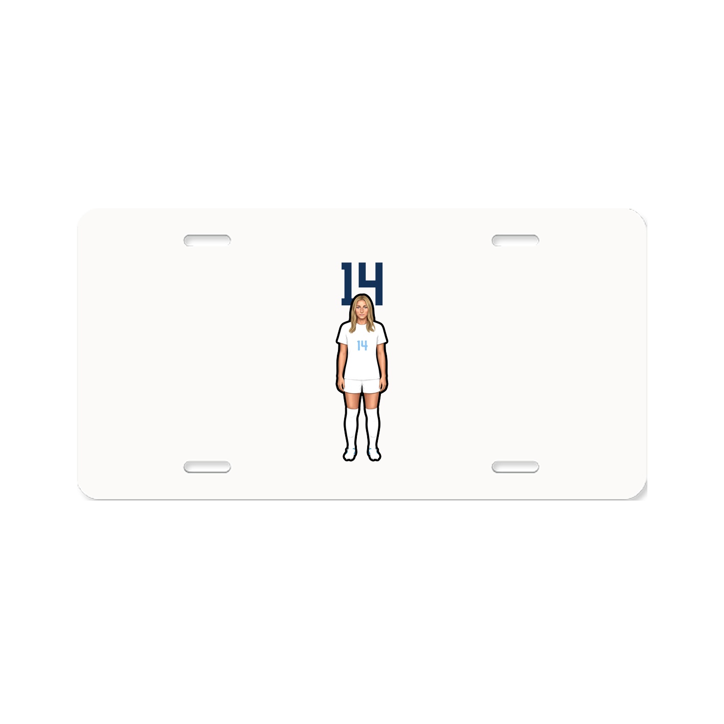 License Plate — Number Top in Classic