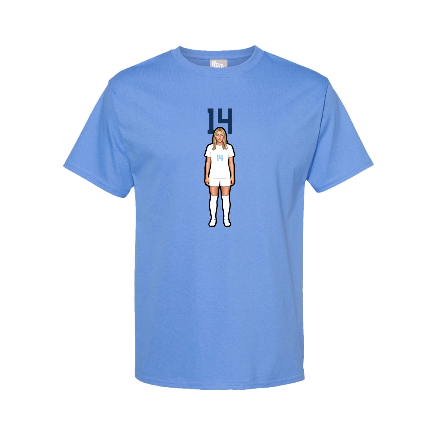 Tee — Number Top in Powder Blue