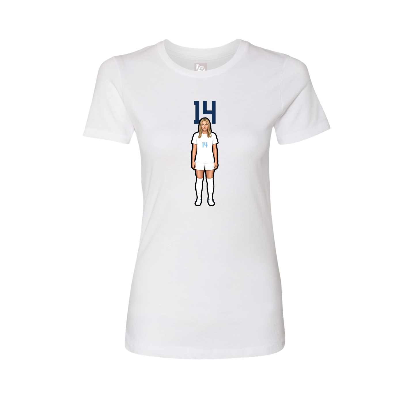 Womens Tee — Number Top in White