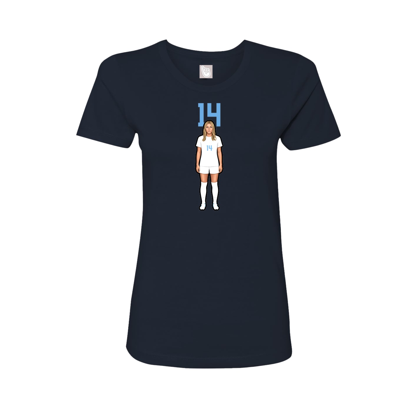 Womens Tee — Number Top in Navy