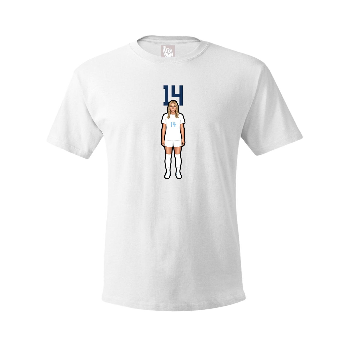 Youth Tee — Number Top in White