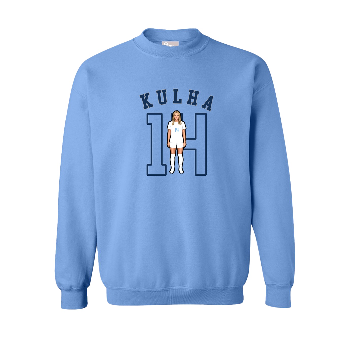Fleece Crew — Shirsey Arch in Powder Blue