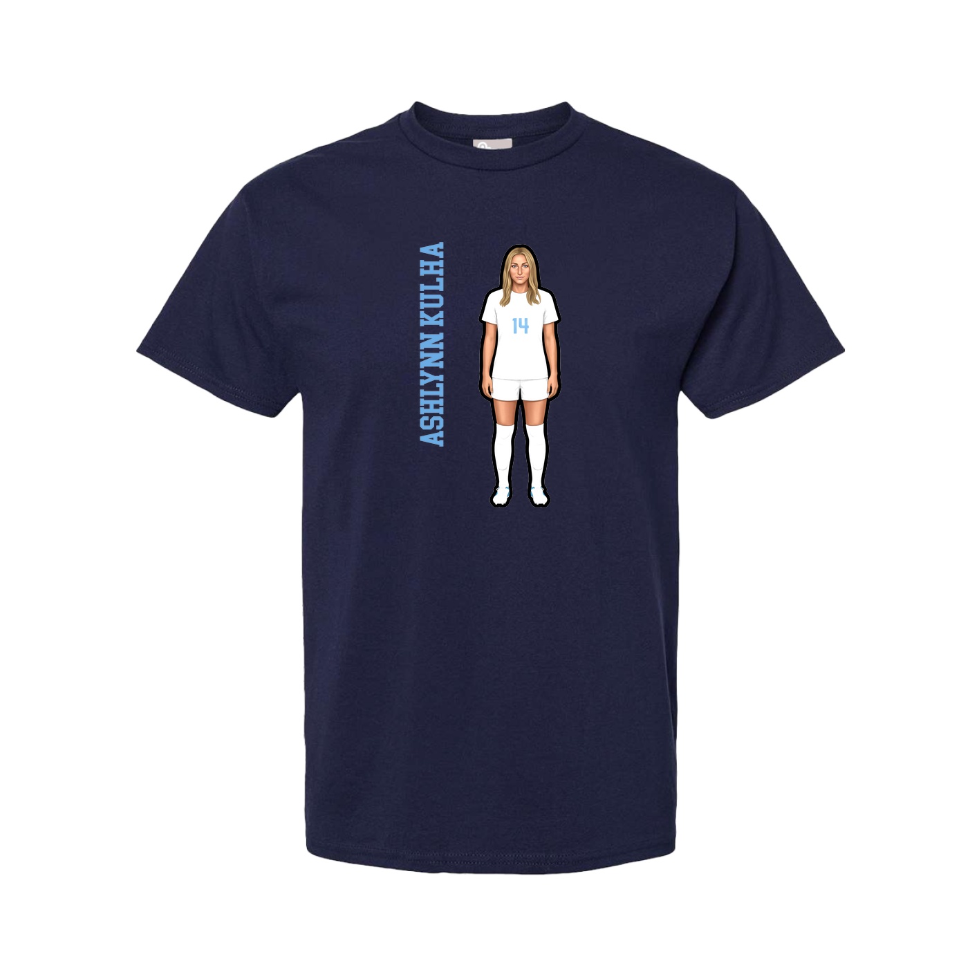 Youth Tee — Name Vertical in Navy