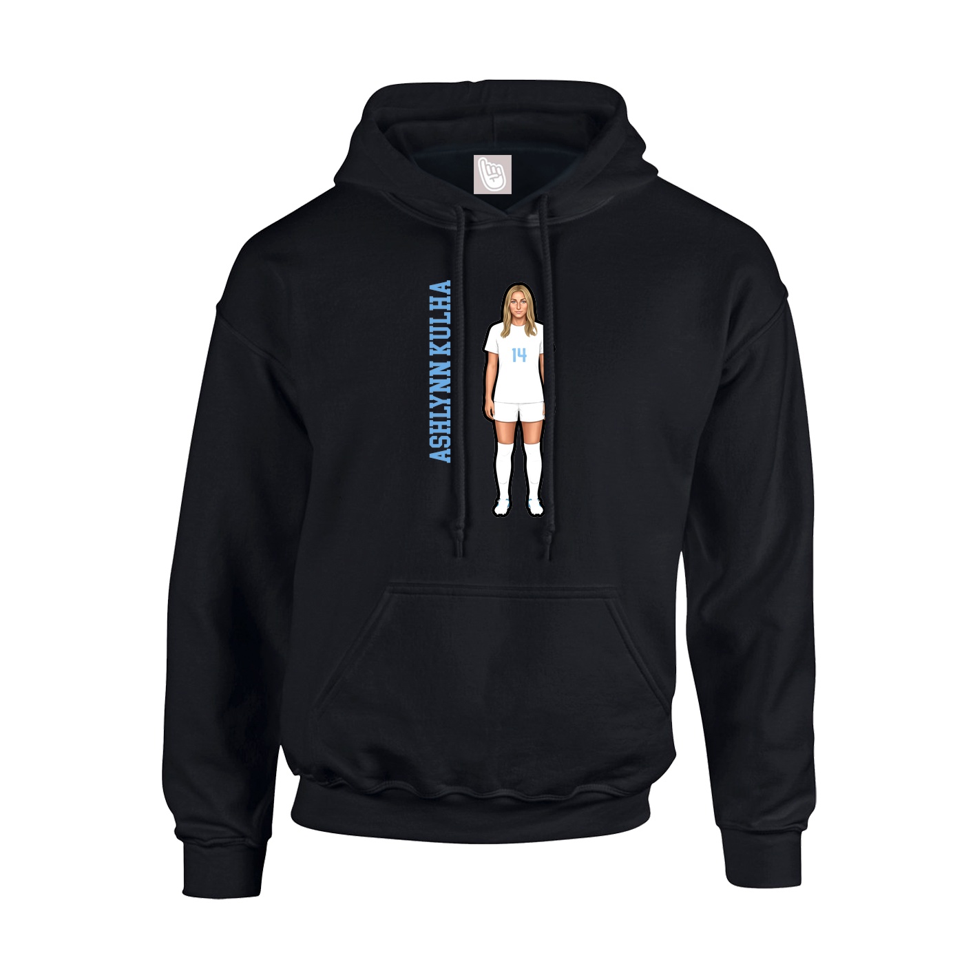 Youth Hoodie — Name Vertical in Black