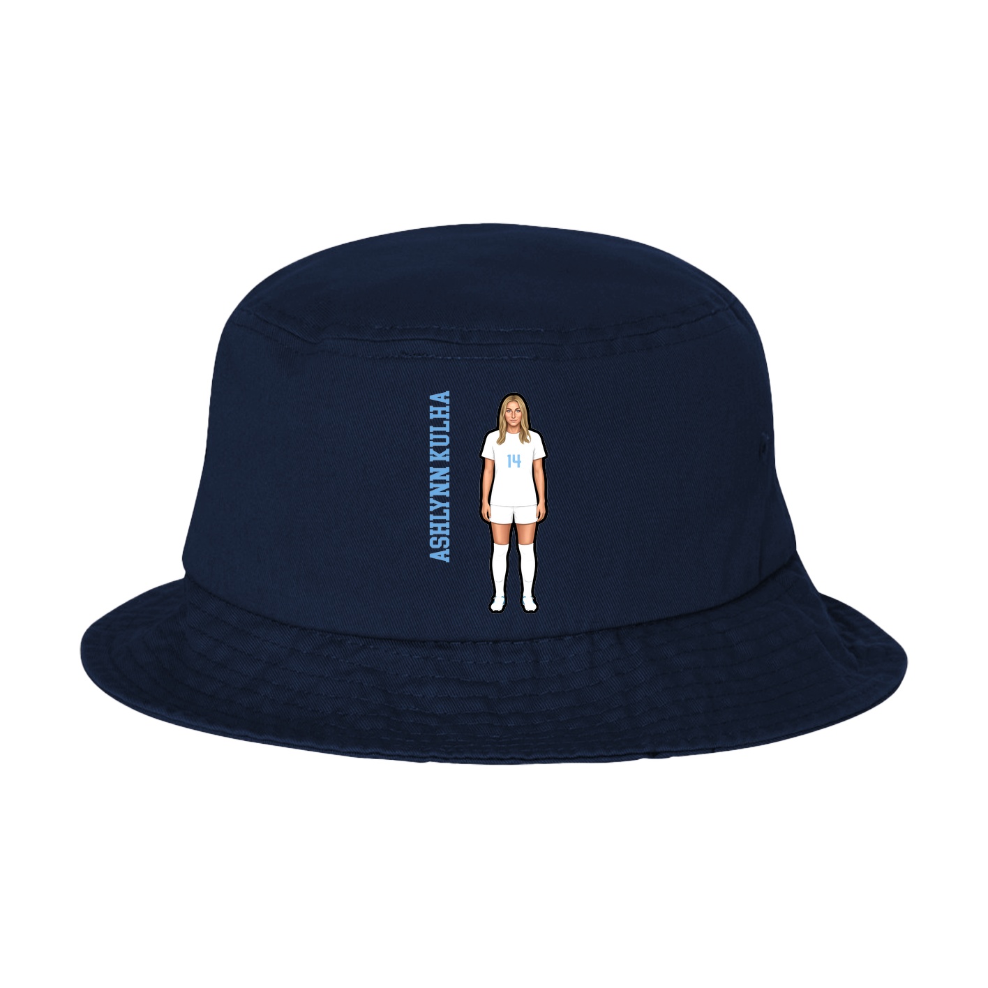 Bucket Cap — Name Vertical in Navy