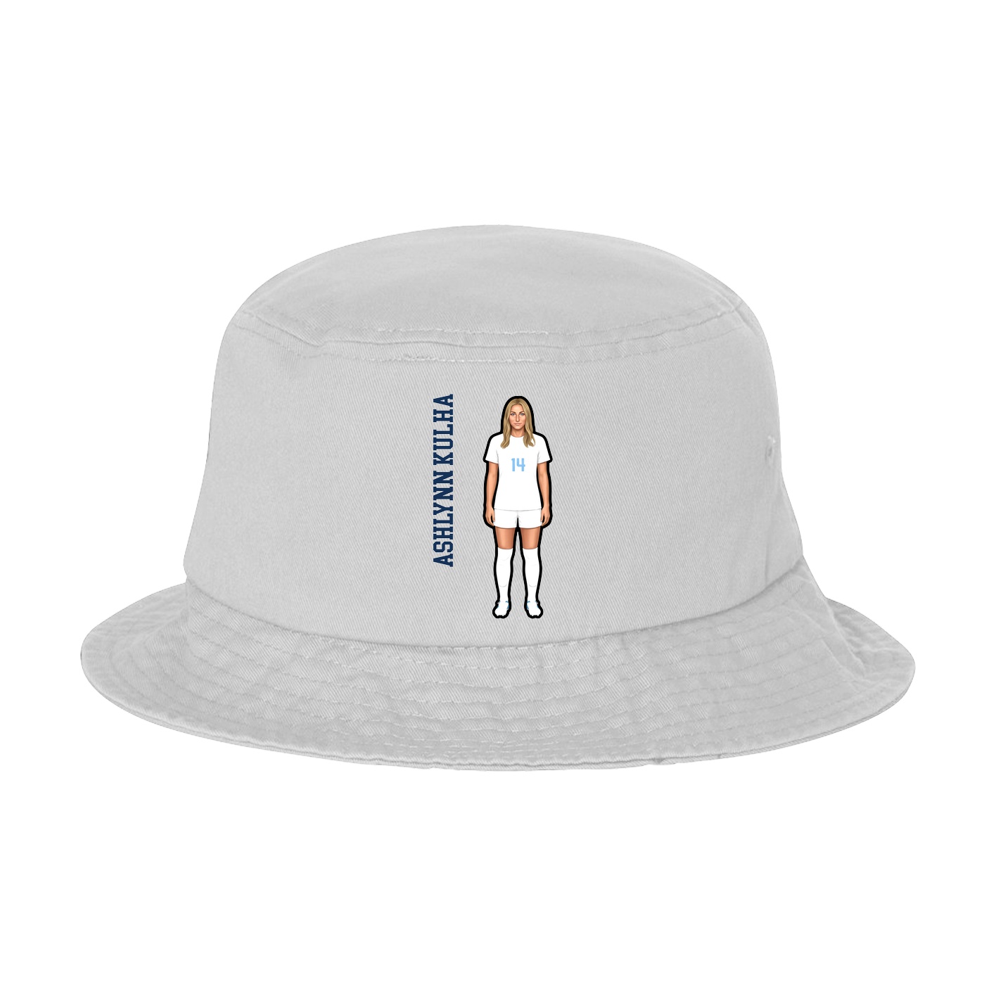 Bucket Cap — Name Vertical in White