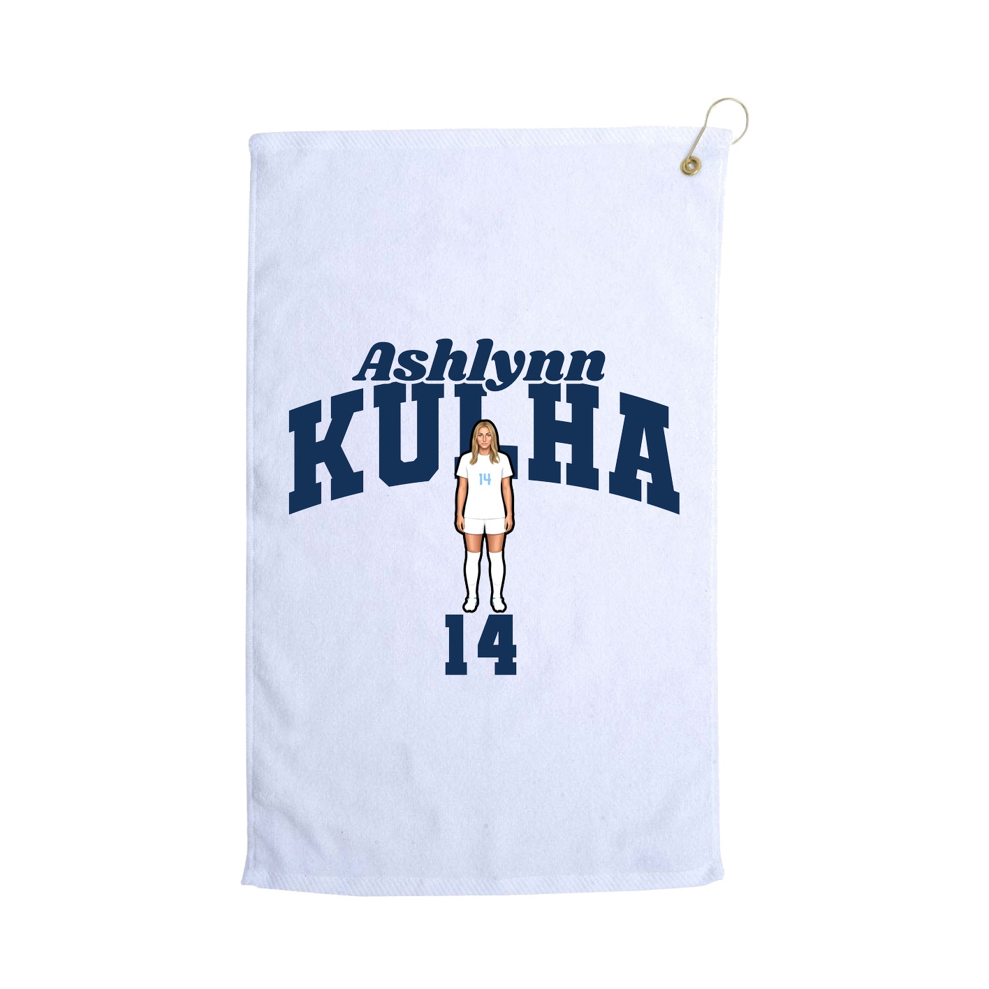 Golf Towel — Signature Arch in White