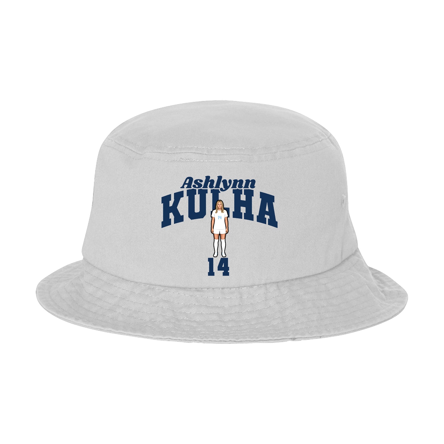 Bucket Cap — Signature Arch in White