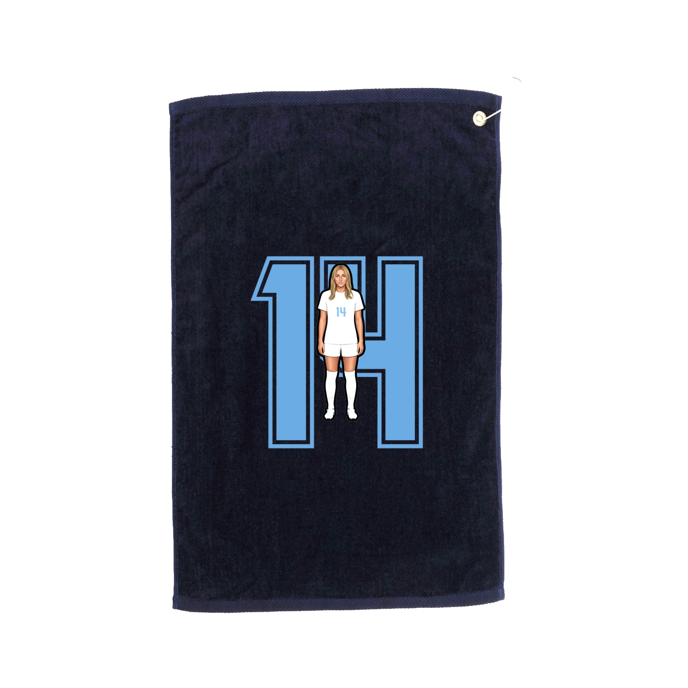 Golf Towel — Number in Navy