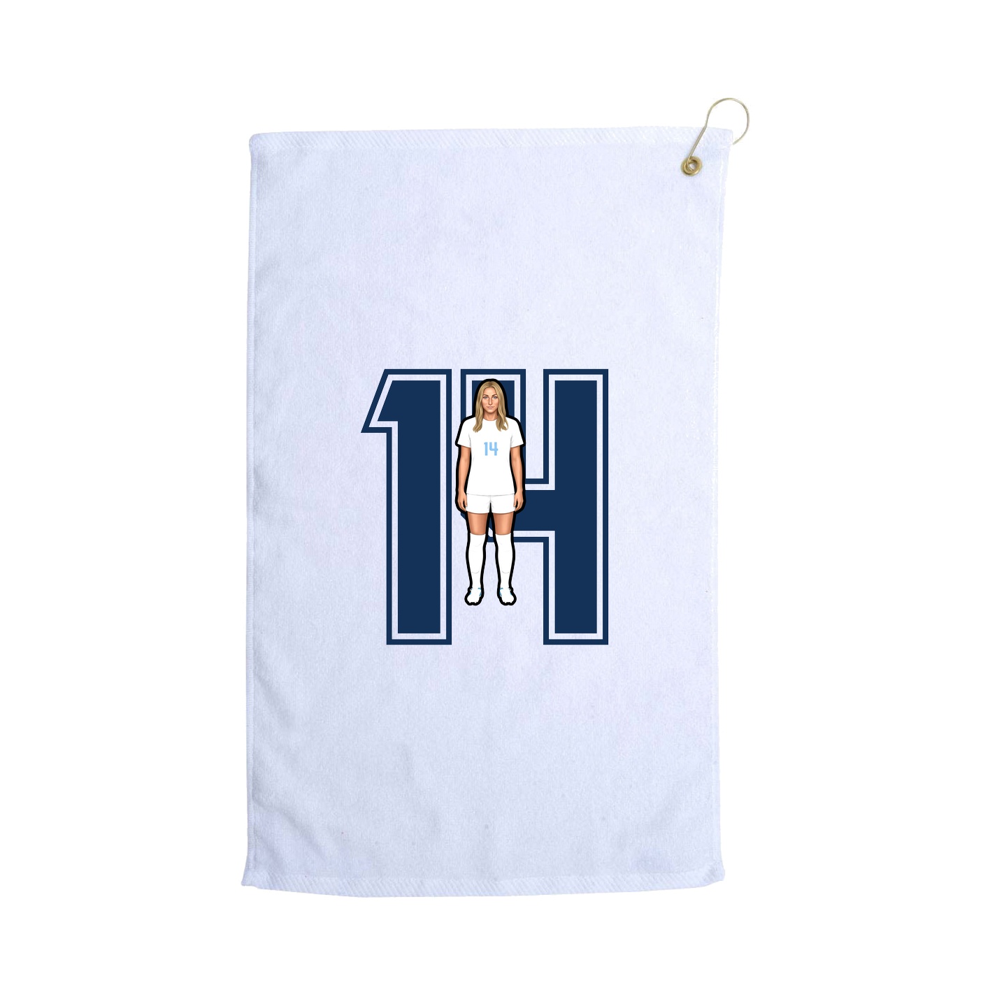 Golf Towel — Number in White