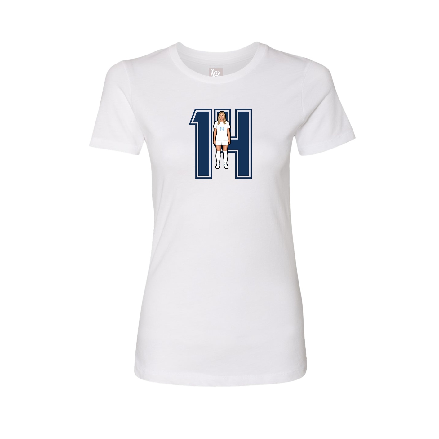 Womens Tee — Number in White