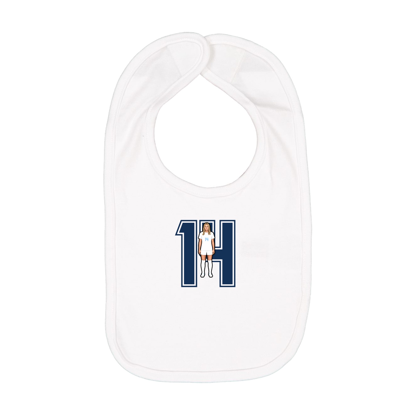 Infant Bib — Number in White