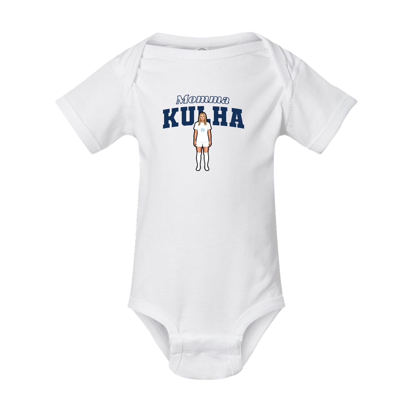 Baby Onesie — Mothers Day Block in White