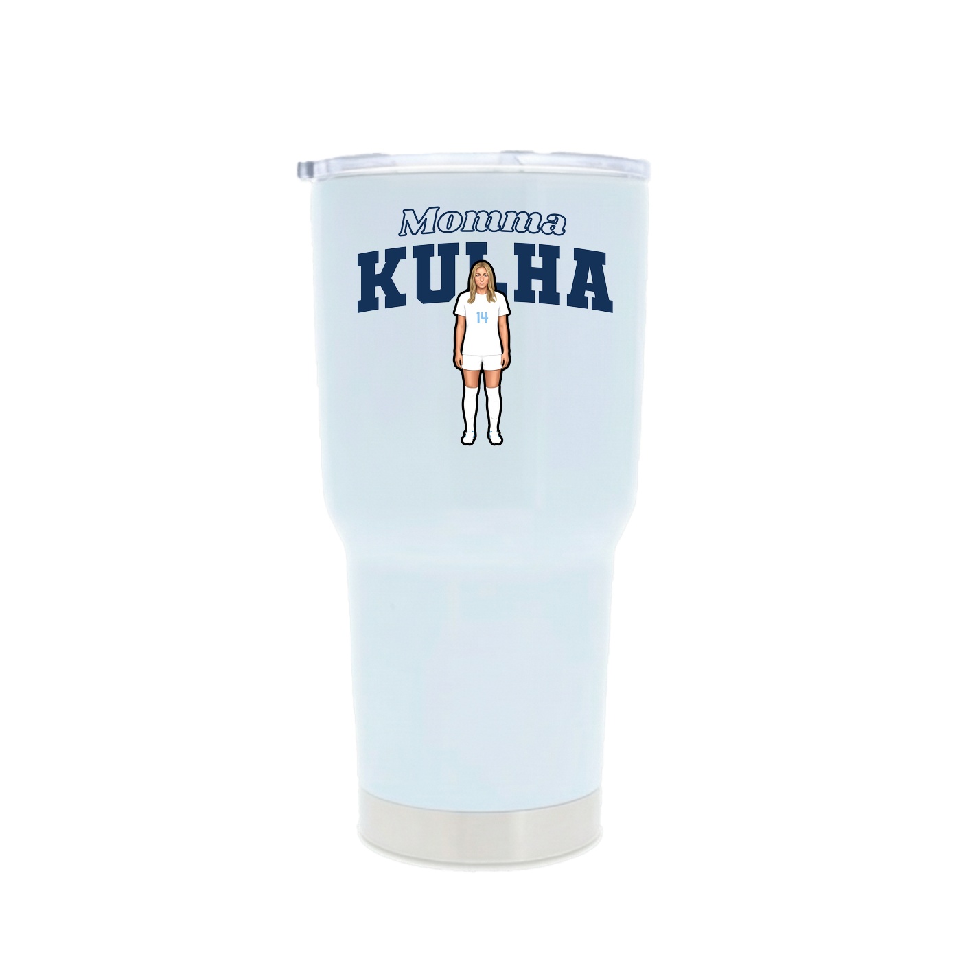 30oz Stainless Steel Tumbler — Mothers Day Block in White