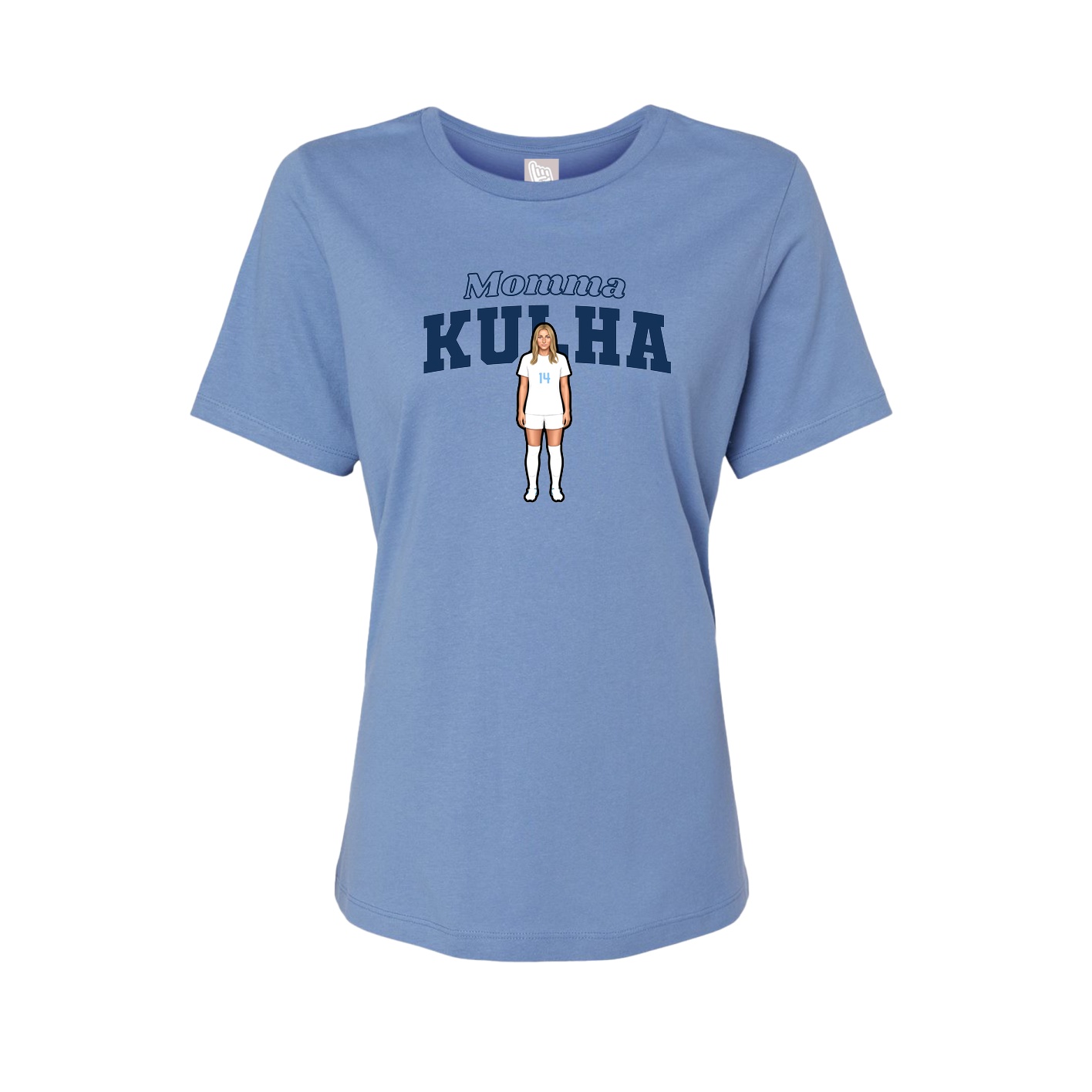 Womens Tee — Mothers Day Block in Powder Blue