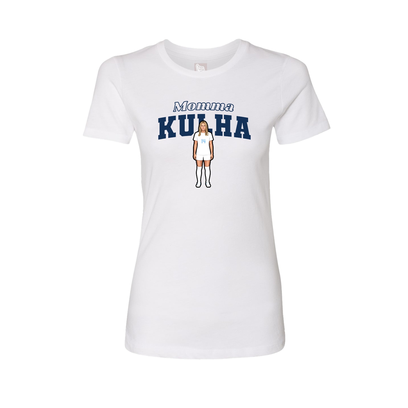 Womens Tee — Mothers Day Block in White