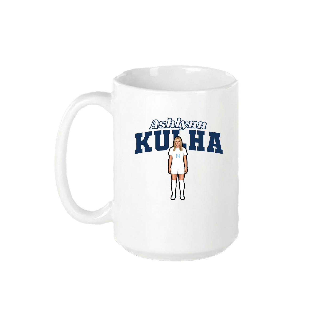 15oz Coffee Mug — Name Arch in White
